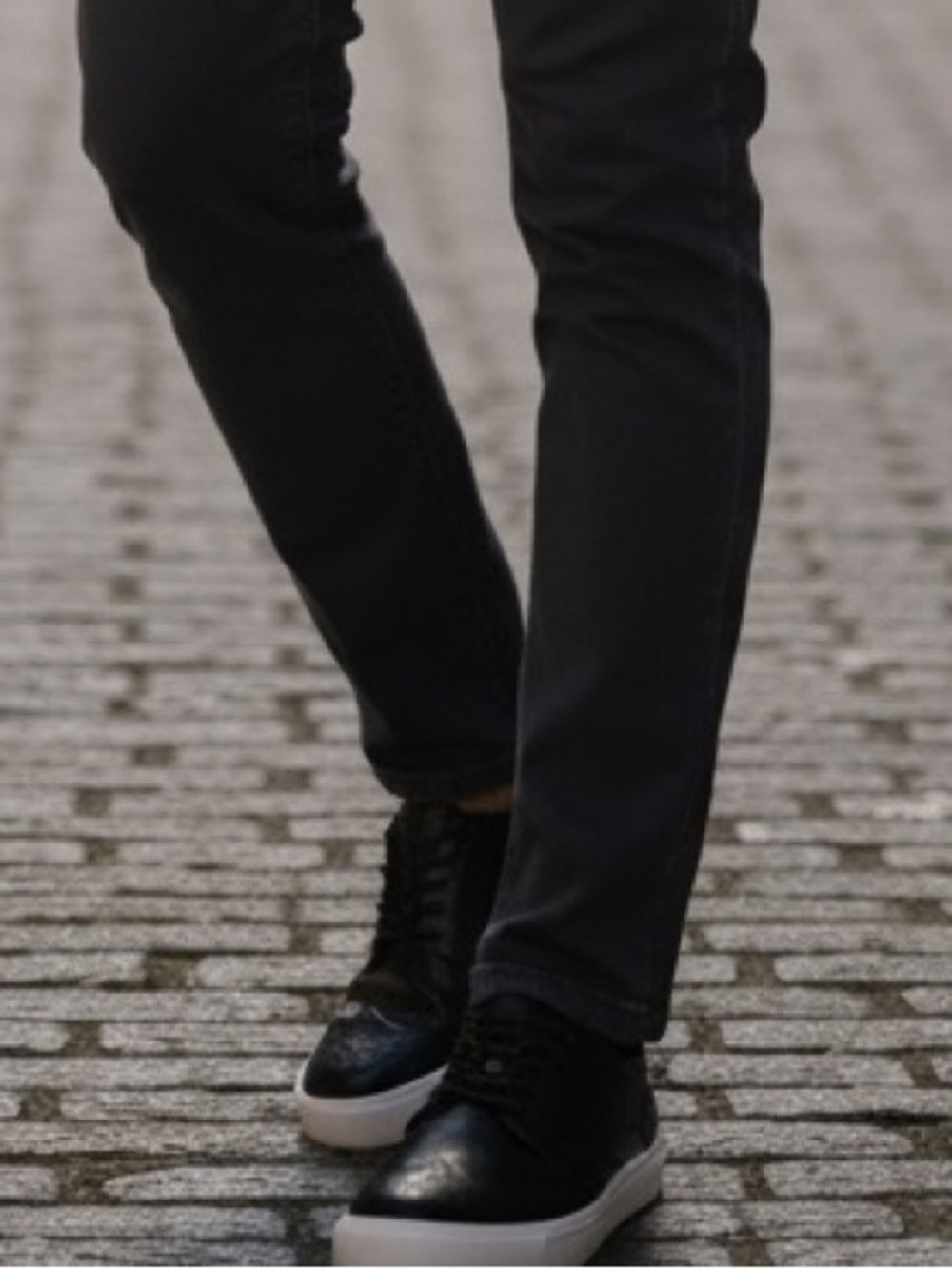 Cole Haan Black Leather Wingtip Sneakers 10.5M